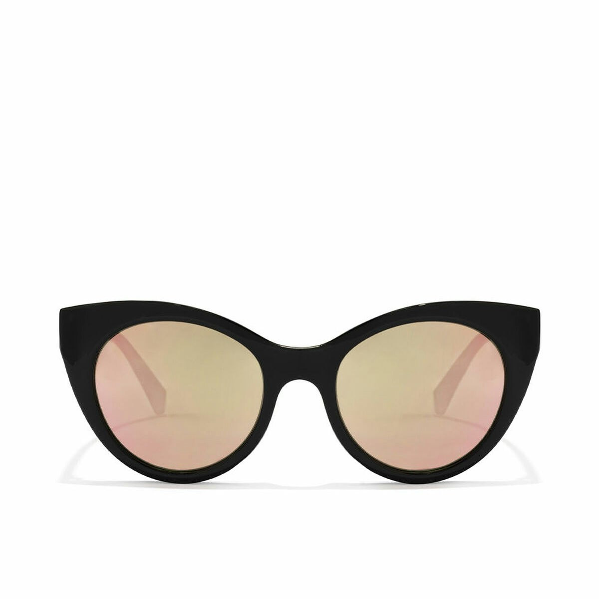 Gafas de sol Divine metal rosa dorado con lentes negras
