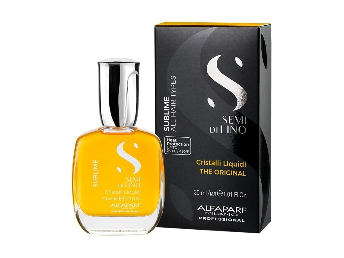 Óleo Capilar Semi Di Lino Sublime Cristal Liquid The Original Alfaparf Milano Semi Di Lino 30 Ml