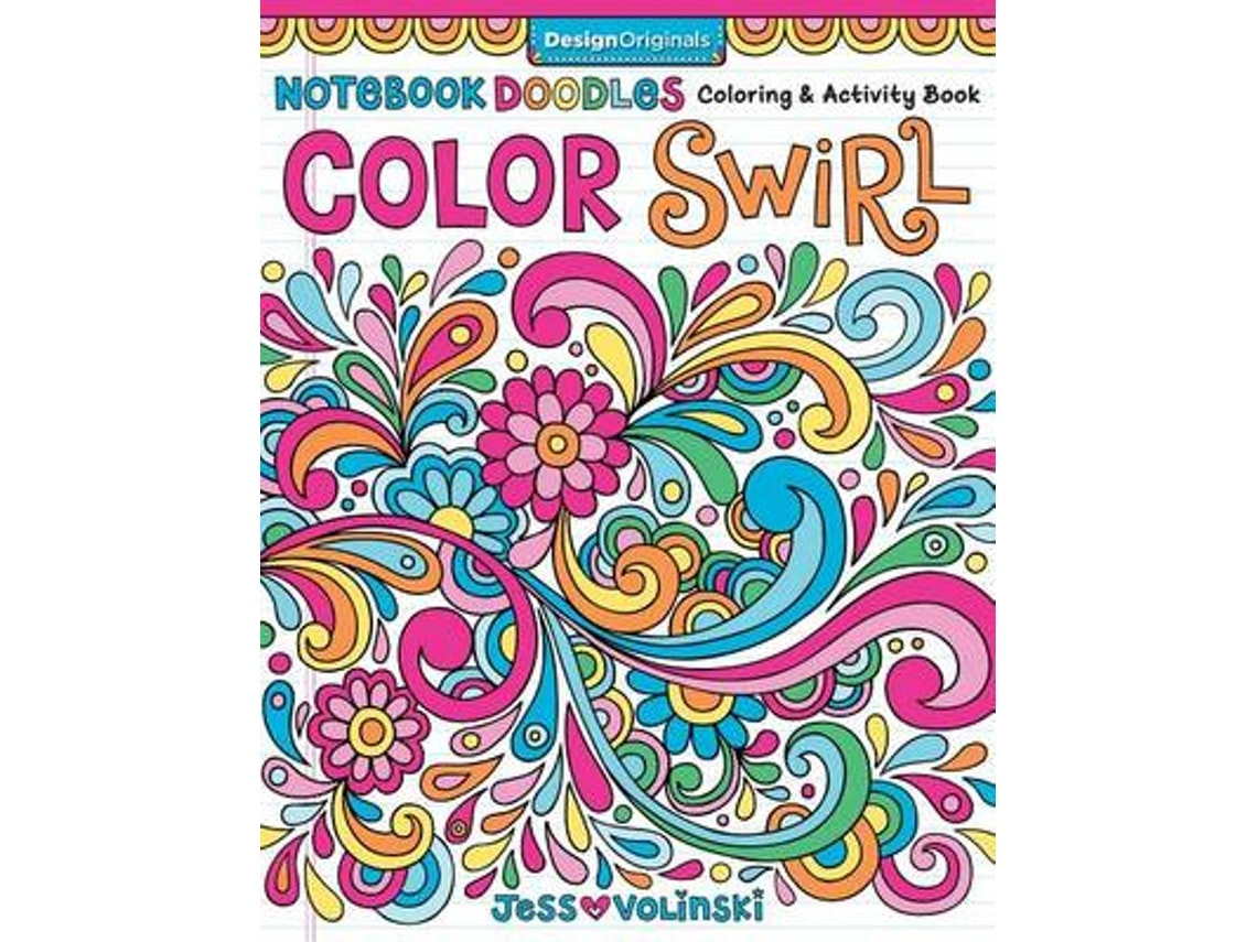 Notebook Doodles Color Swirl de Jess Volinski (Inglés)