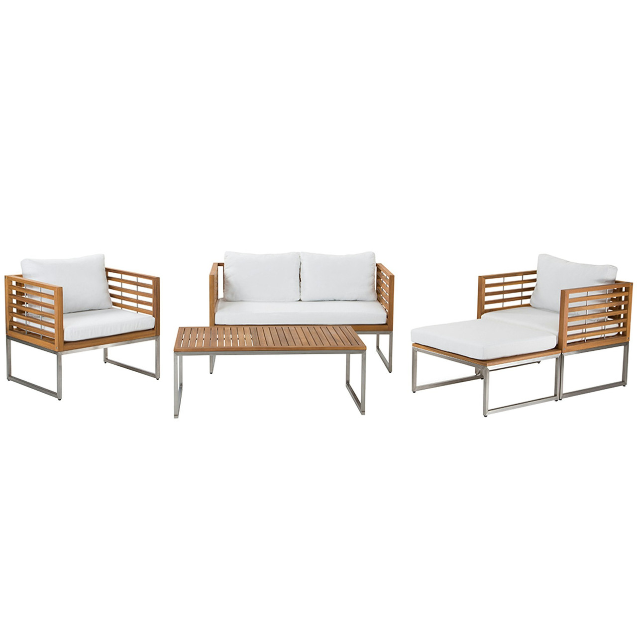 Conjunto lounge Bermuda en madera de acacia