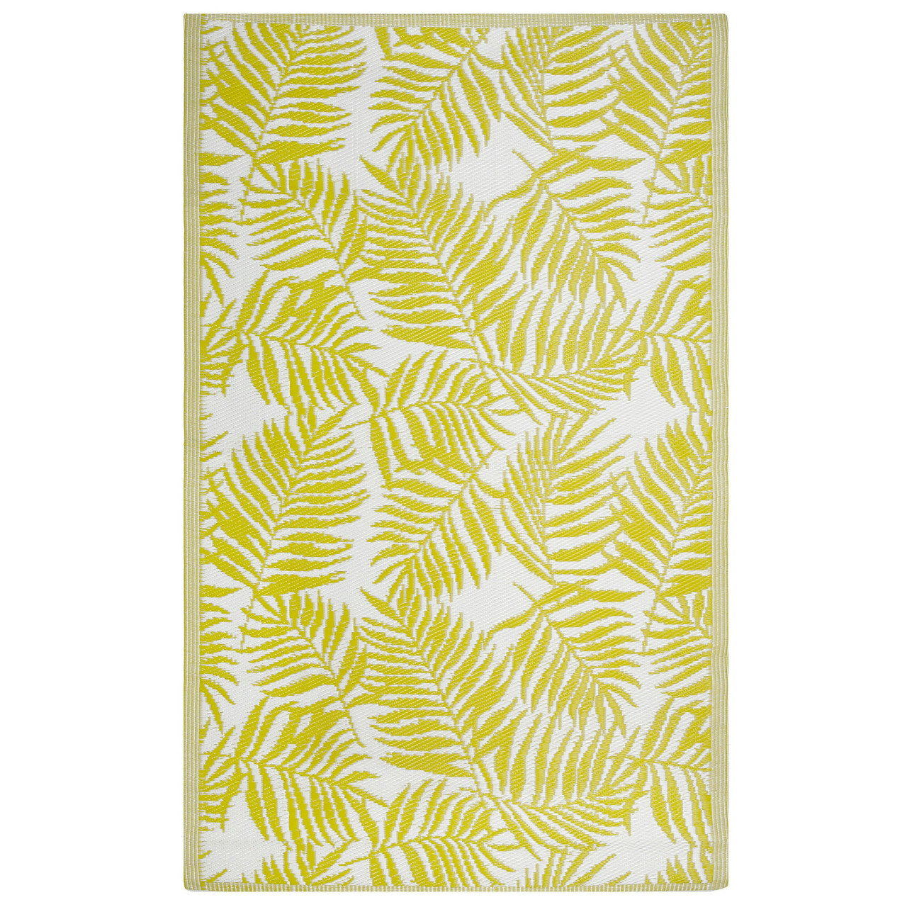 Tapete De Exterior Beliani Kota De Polipropileno Amarelo 120x180