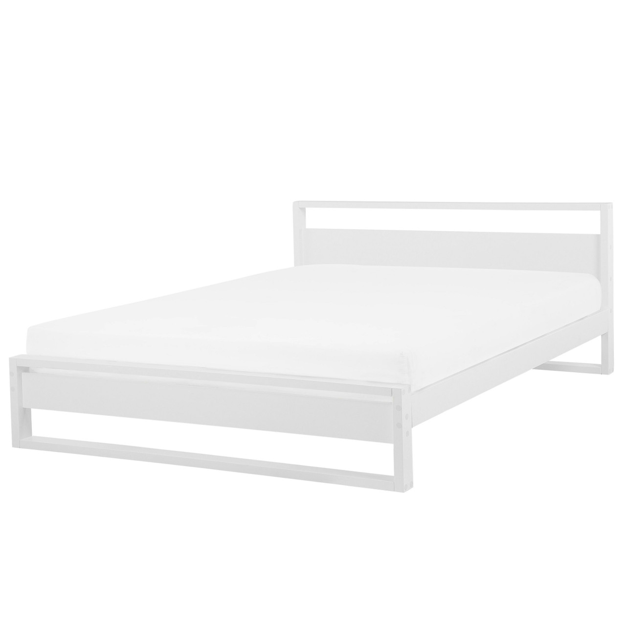 Estructura de cama Giulia de pino lacada blanca