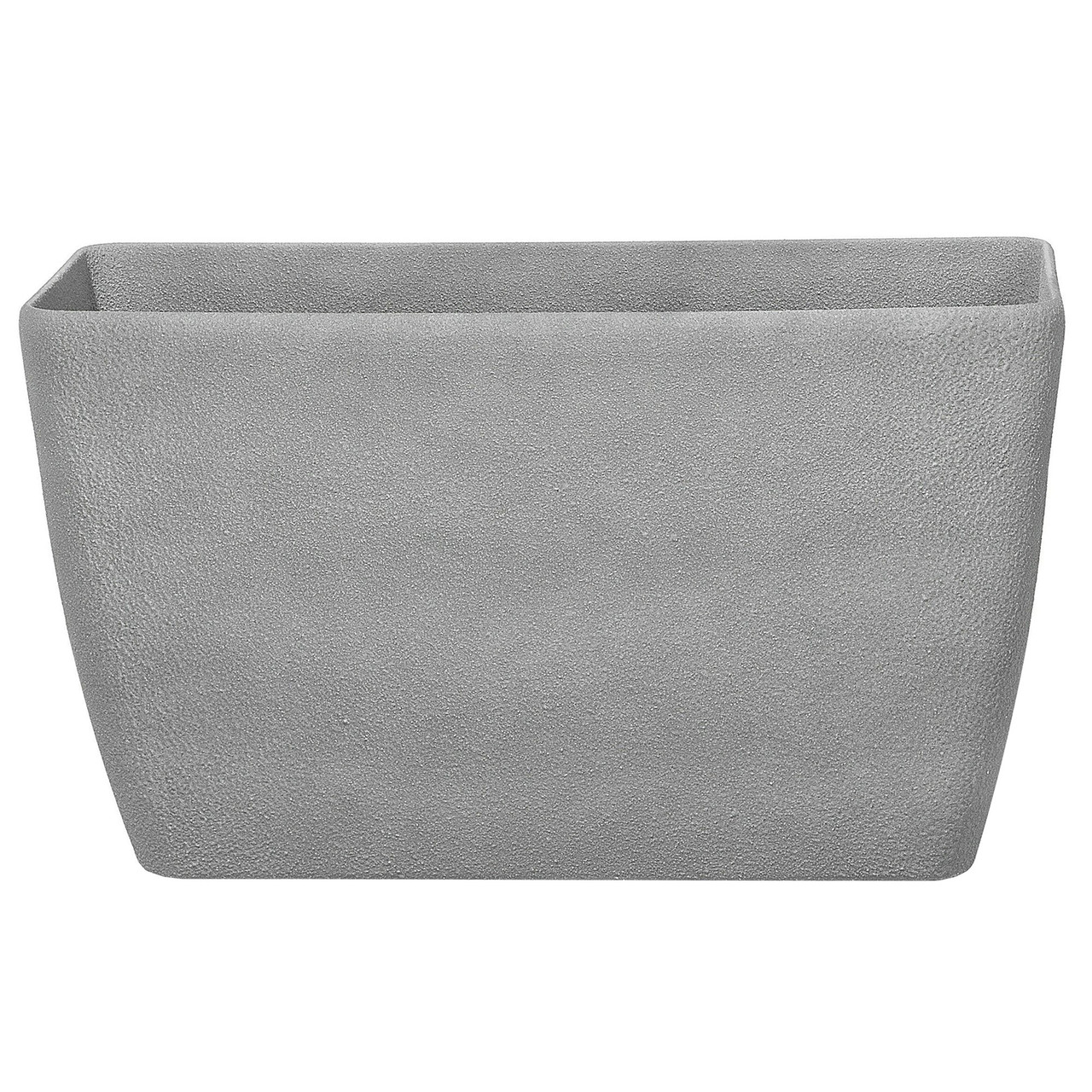 Baris clay fibre rectangular planter grey