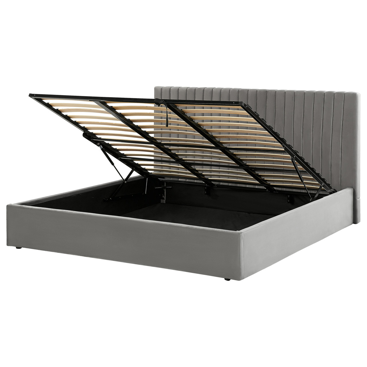 Cama baúl Vion en terciopelo gris