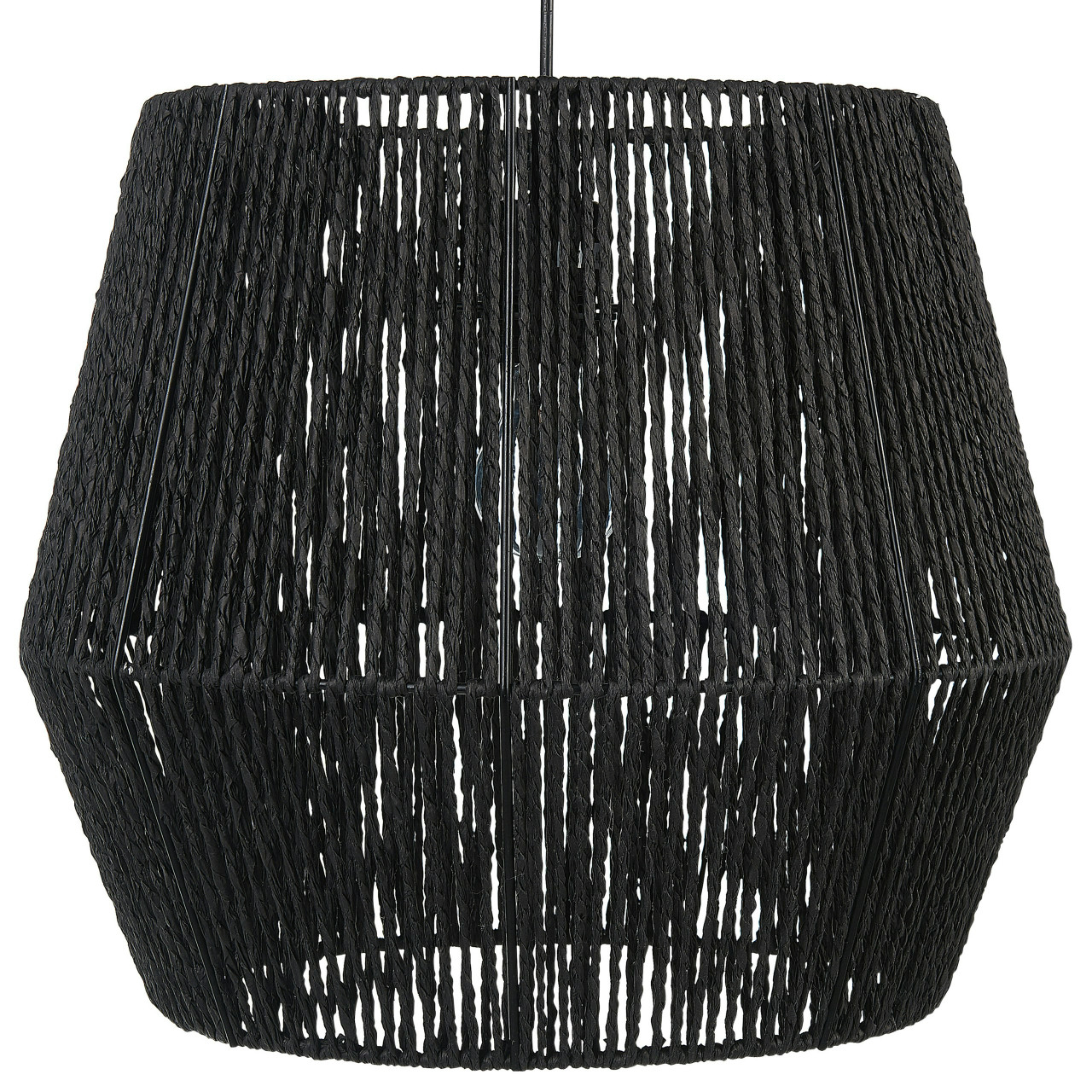 Gweru pendant lamp paper rope and metal black