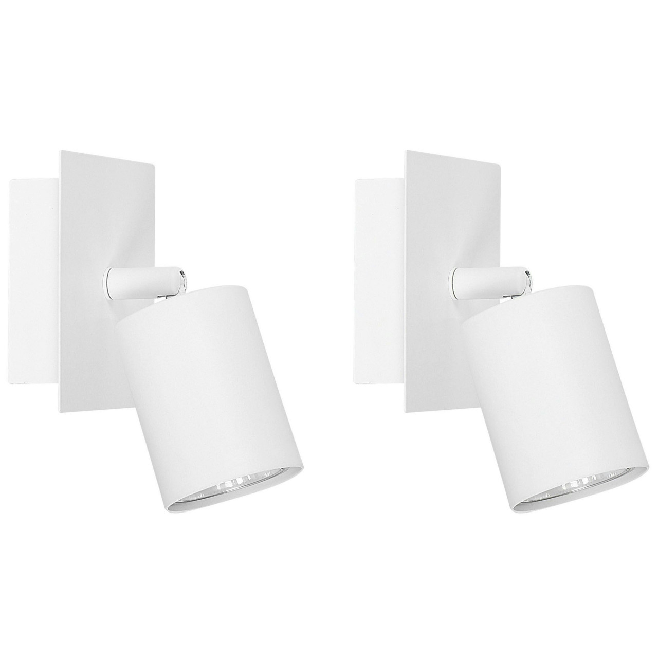 Conjunto 2 focos de pared Tigris metal blanco ajustable