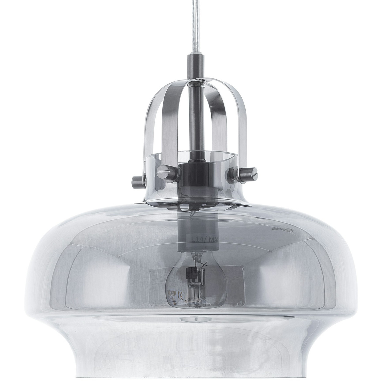 Wiltz suspension lamp smoked glass