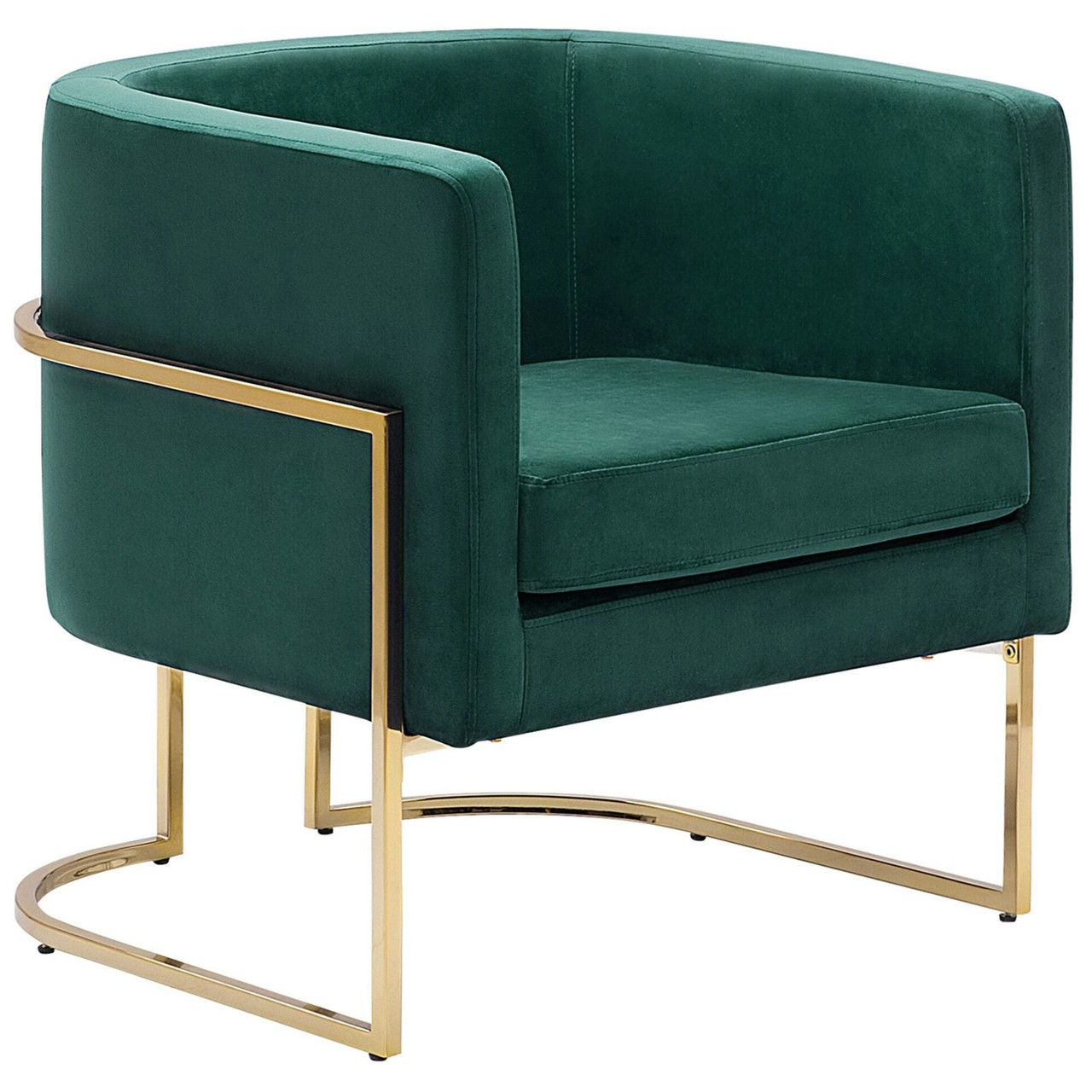 Poltrona Beliani Sirkka De Veludo Verde 72x70x71