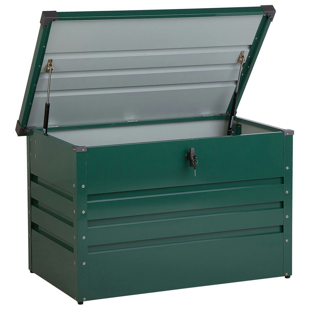 Caja de almacenamiento de acero Cebrosa verde galvanizado
