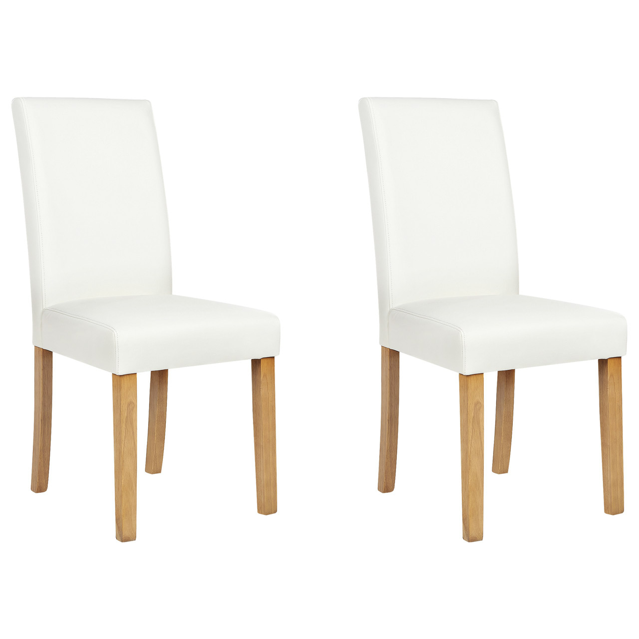 Silla de comedor Broadway en piel sintética blanca
