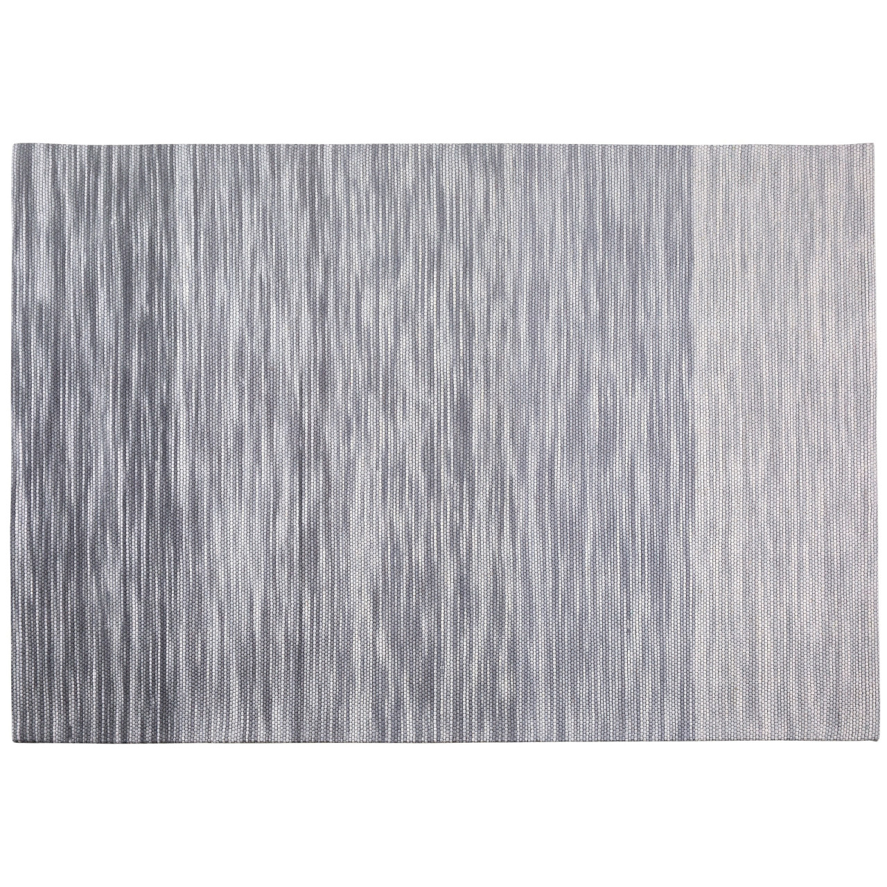 Kapakli handmade wool rug rectangular grey