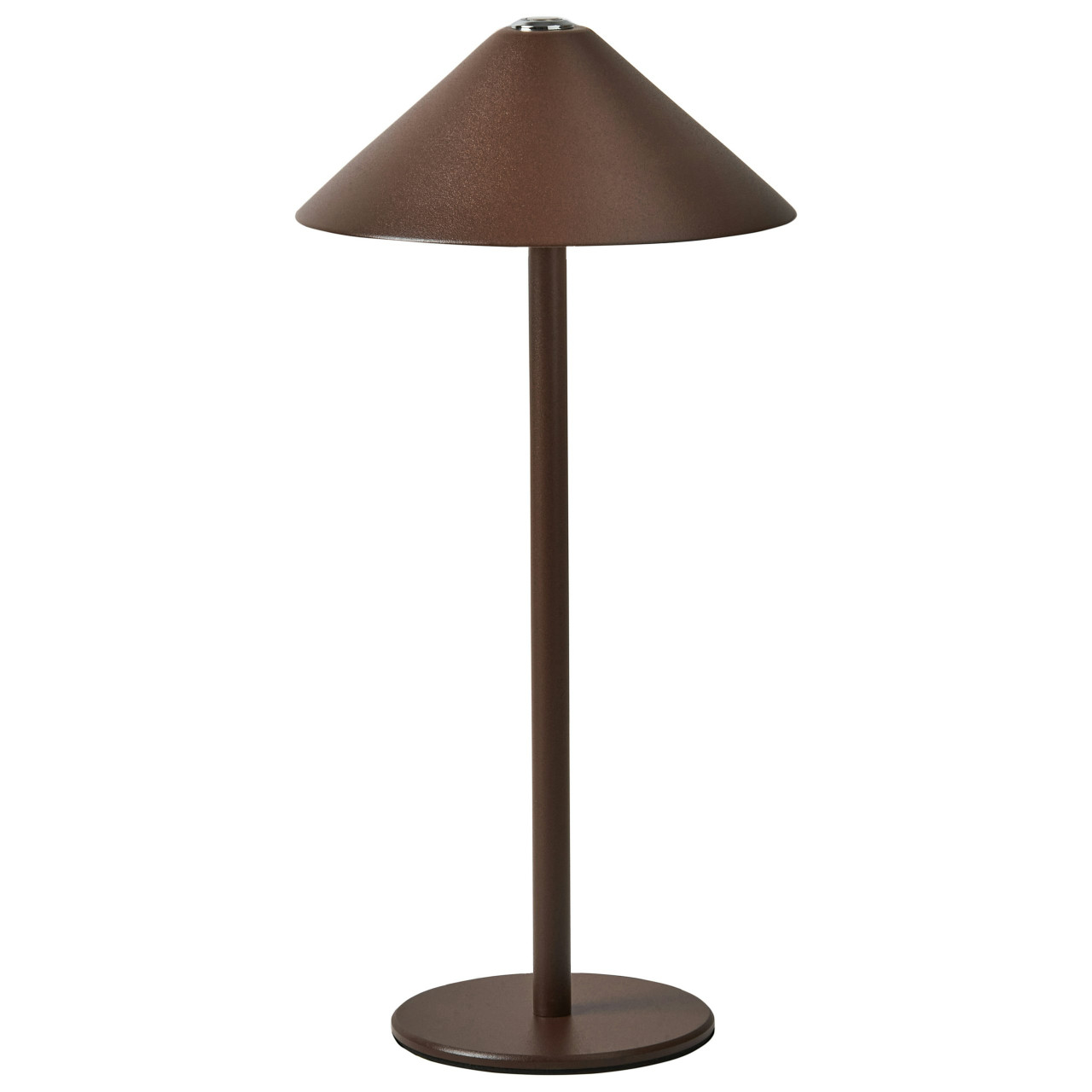 Francoli rechargeable cordless table lamp in brown aluminium LED