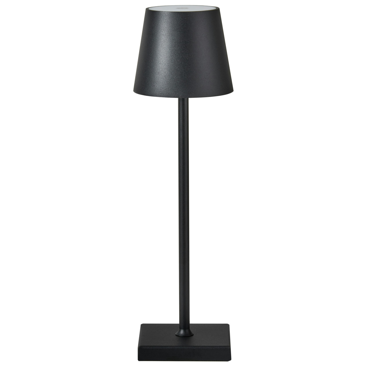 Lámpara de mesa LED portátil en aluminio negro