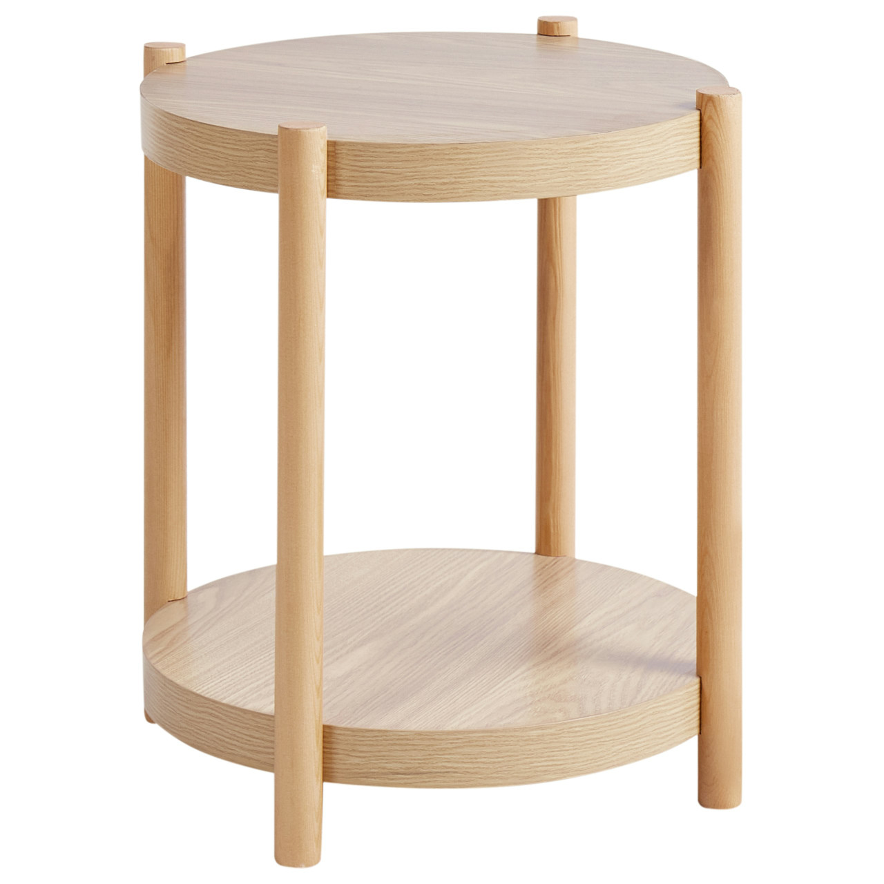 Mesa auxiliar Connell en MDF acabado madera clara