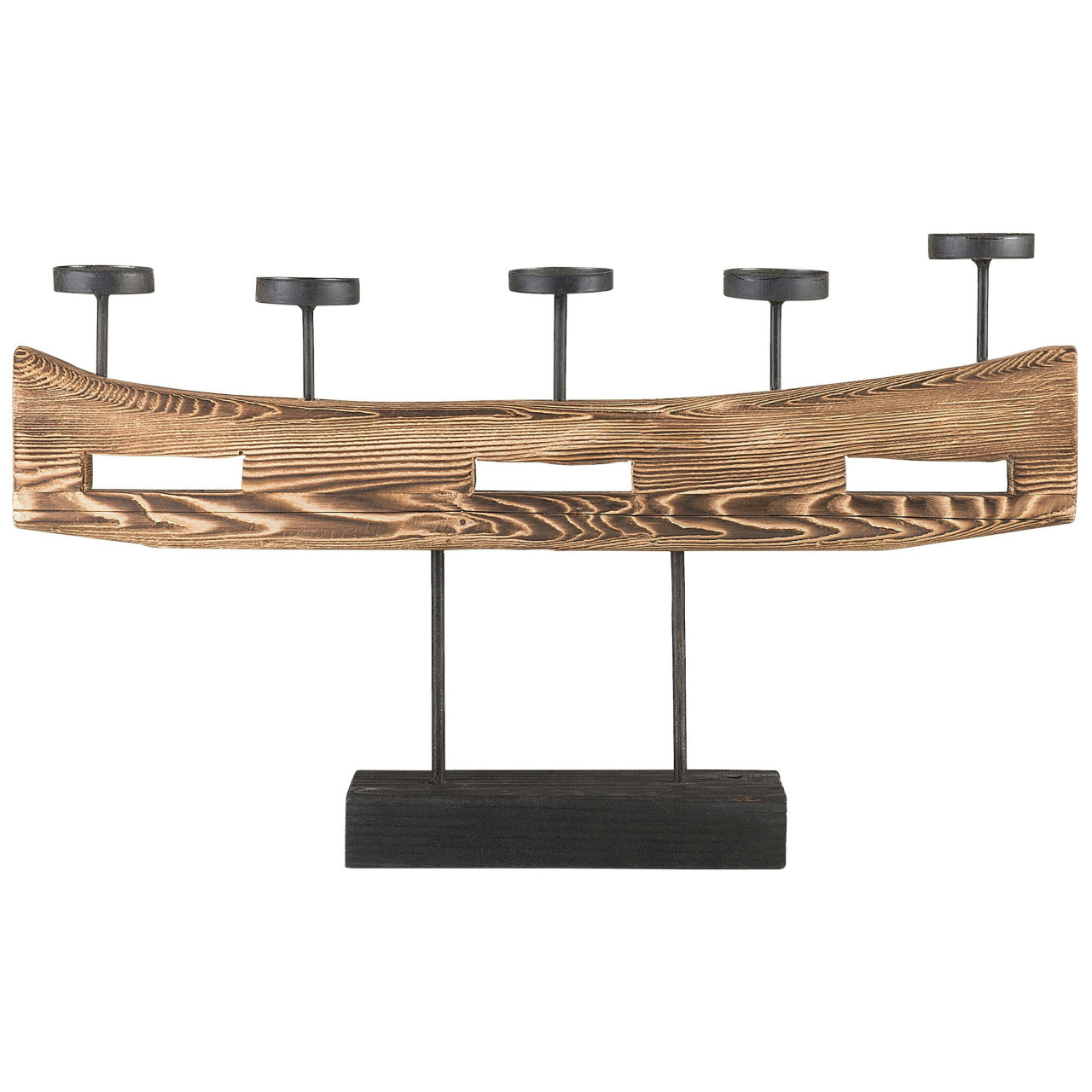 Candelabro industrial de pino y metal Guatemala