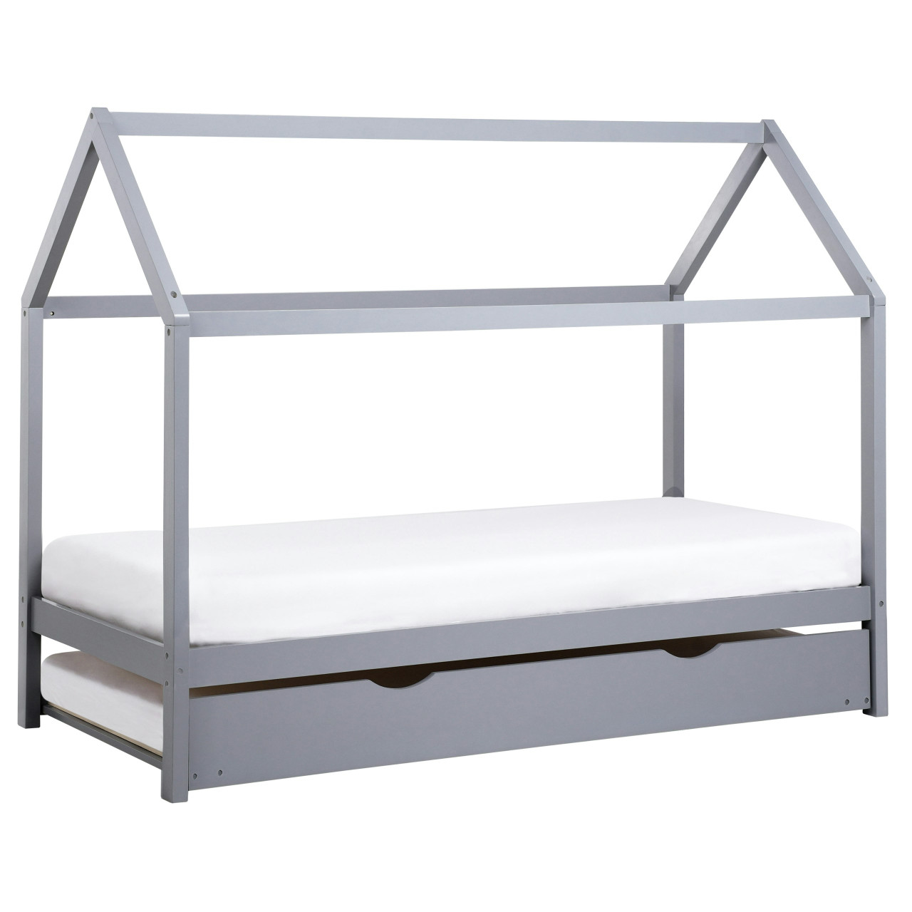 Crillon twin house bed in lacquered pine grey