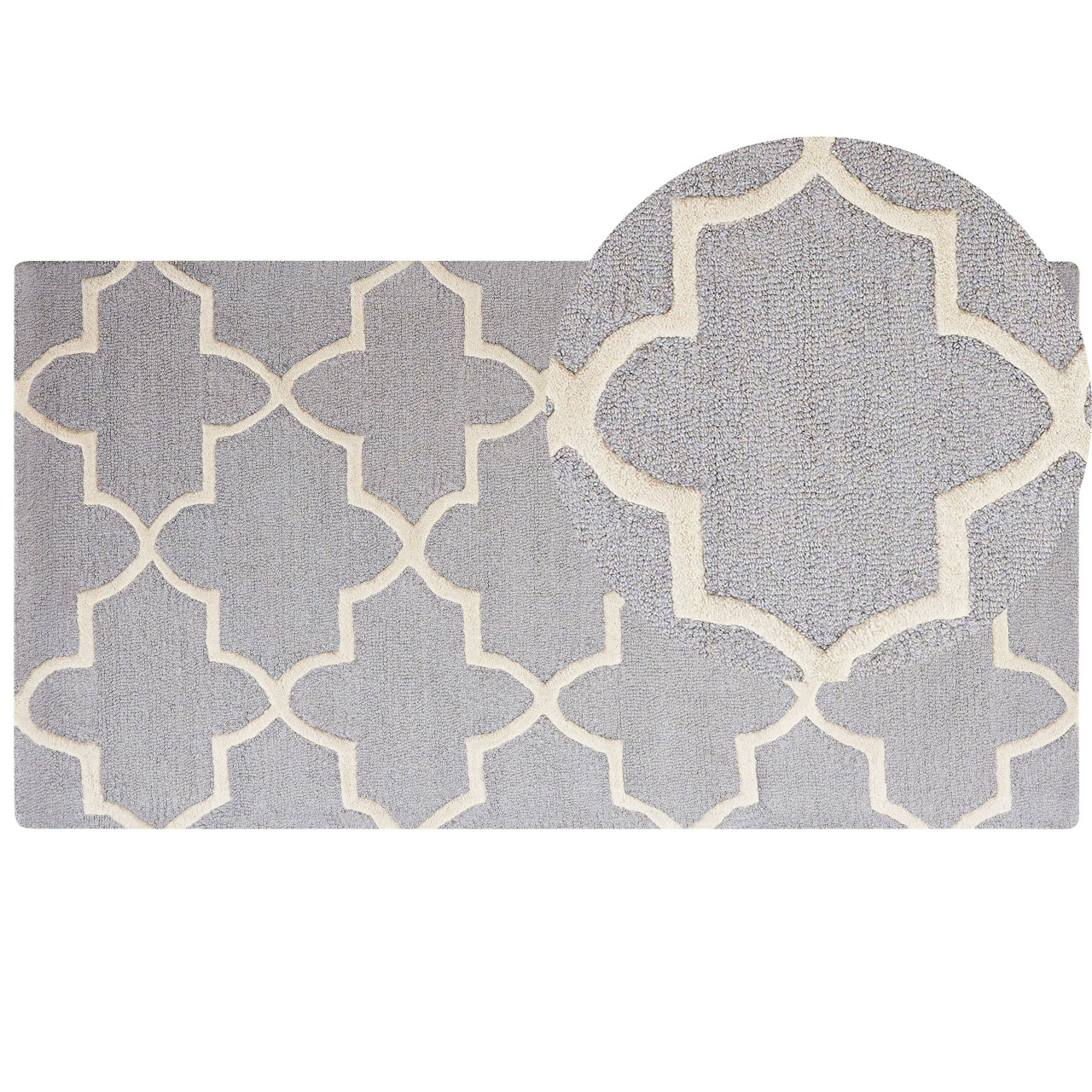 Alfombra Silvan de lana gris