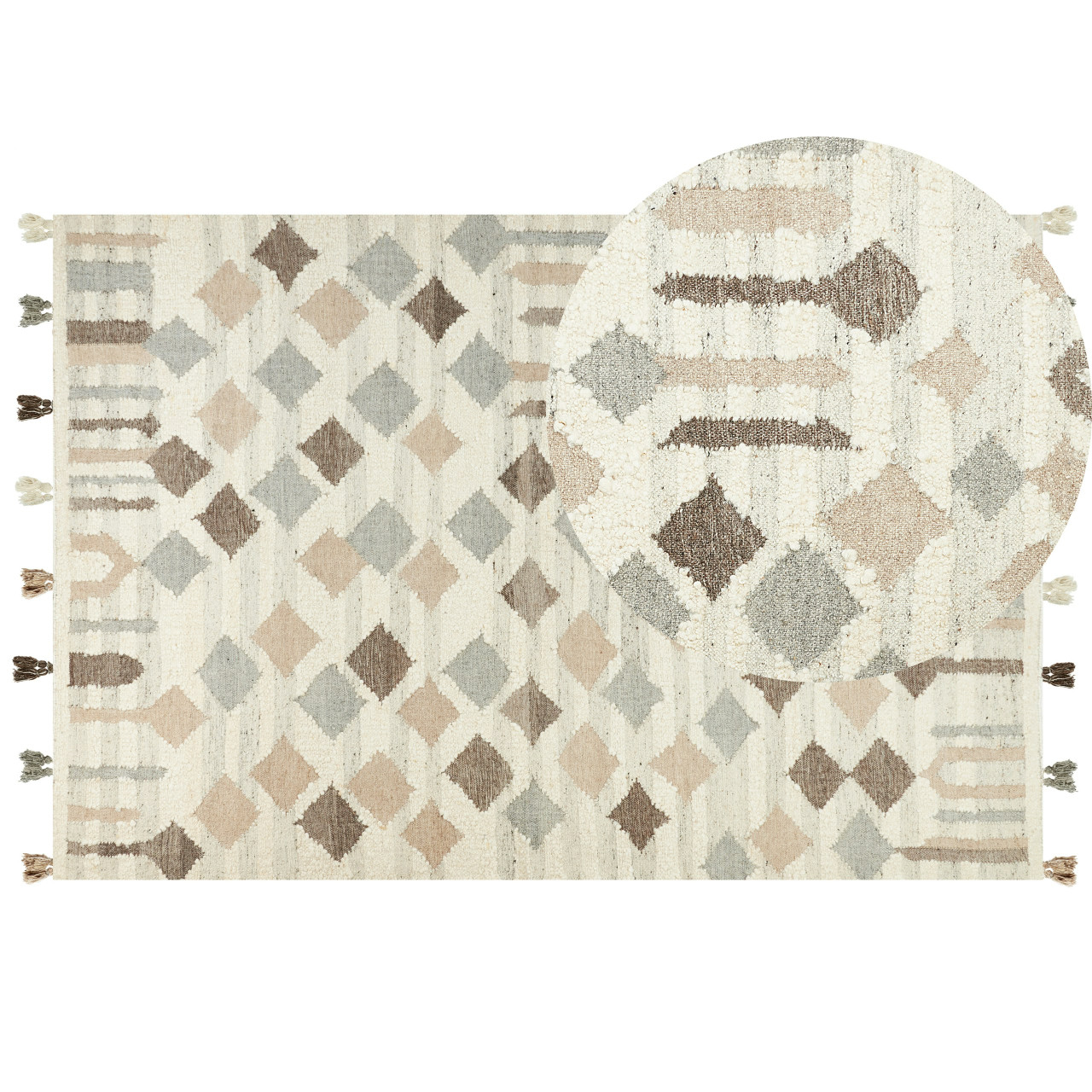 Tapete Beliani Kaghtsrashen De Lã Multicolor 200x300