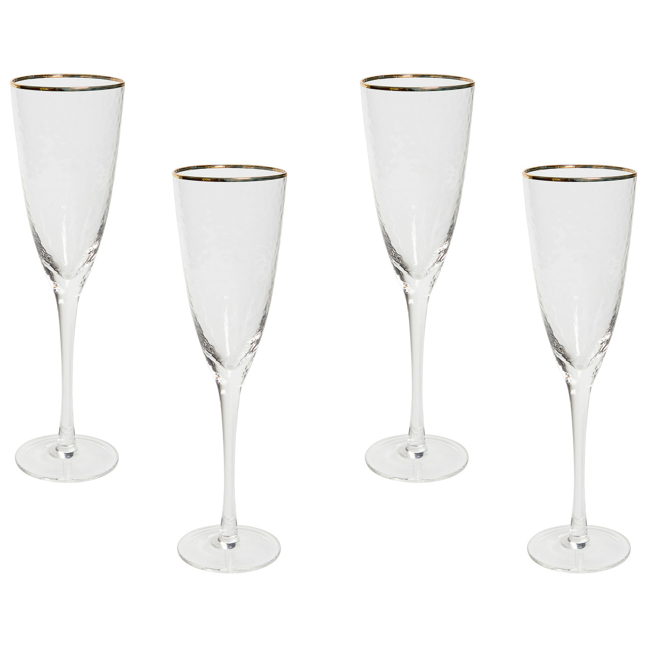 Flutes Topaz de vidrio soplado 250 ml conjunto 4