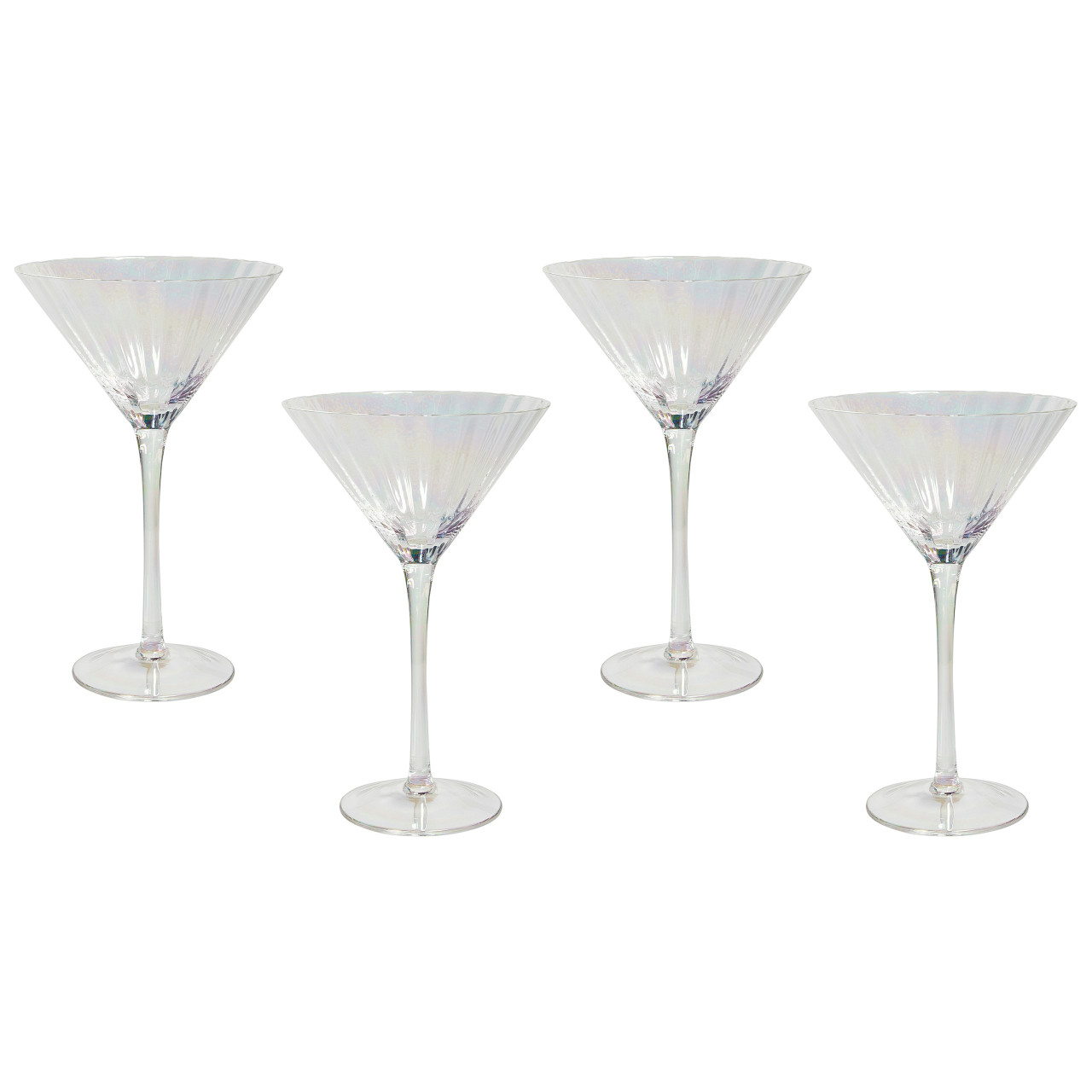 Conjunto 4 Copas Martini Morganite en vidrio soplado