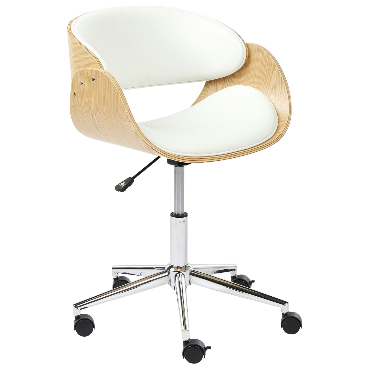 Silla de oficina Palatka piel sintética blanca