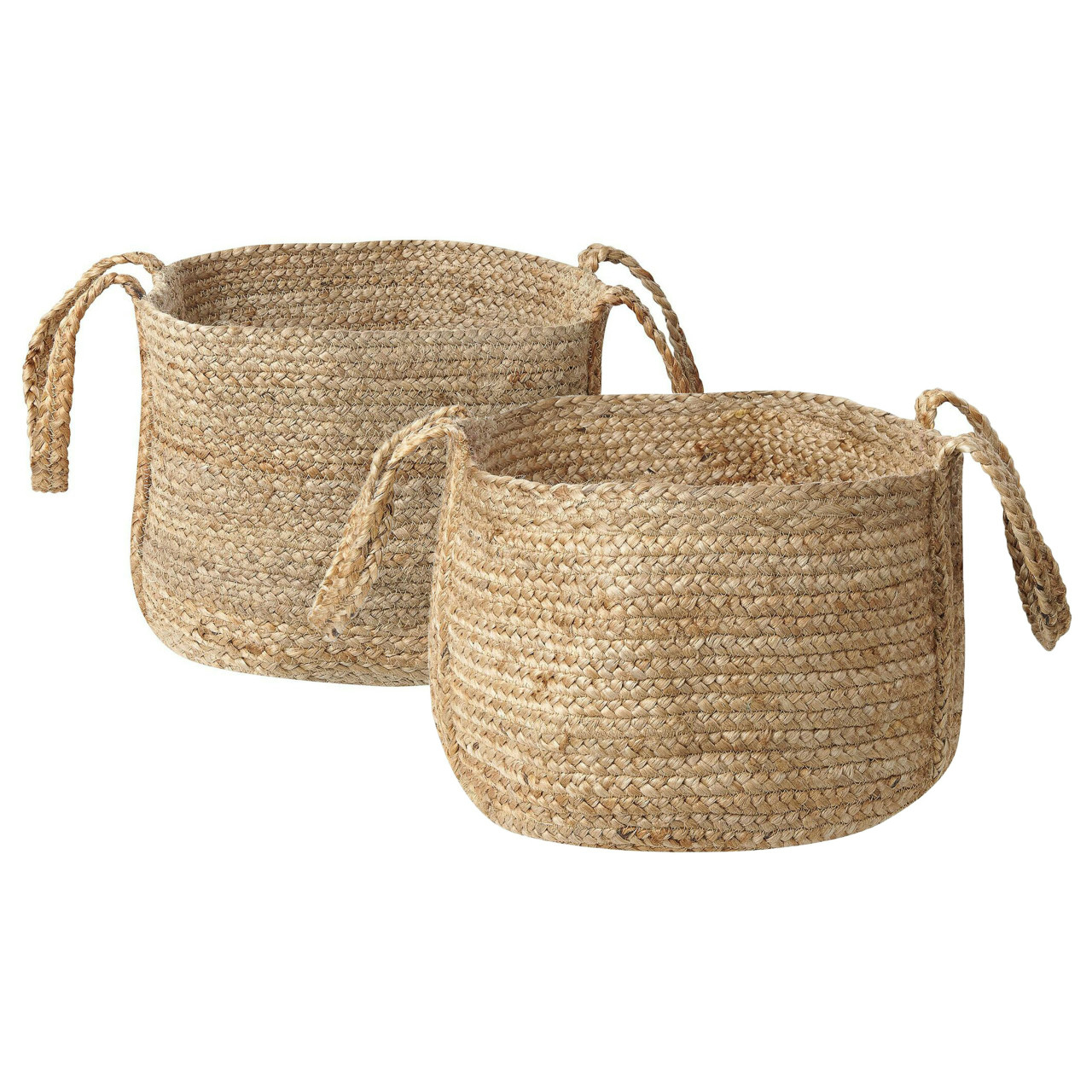 Conjunto de 2 cestas trenzadas Kornak de yute
