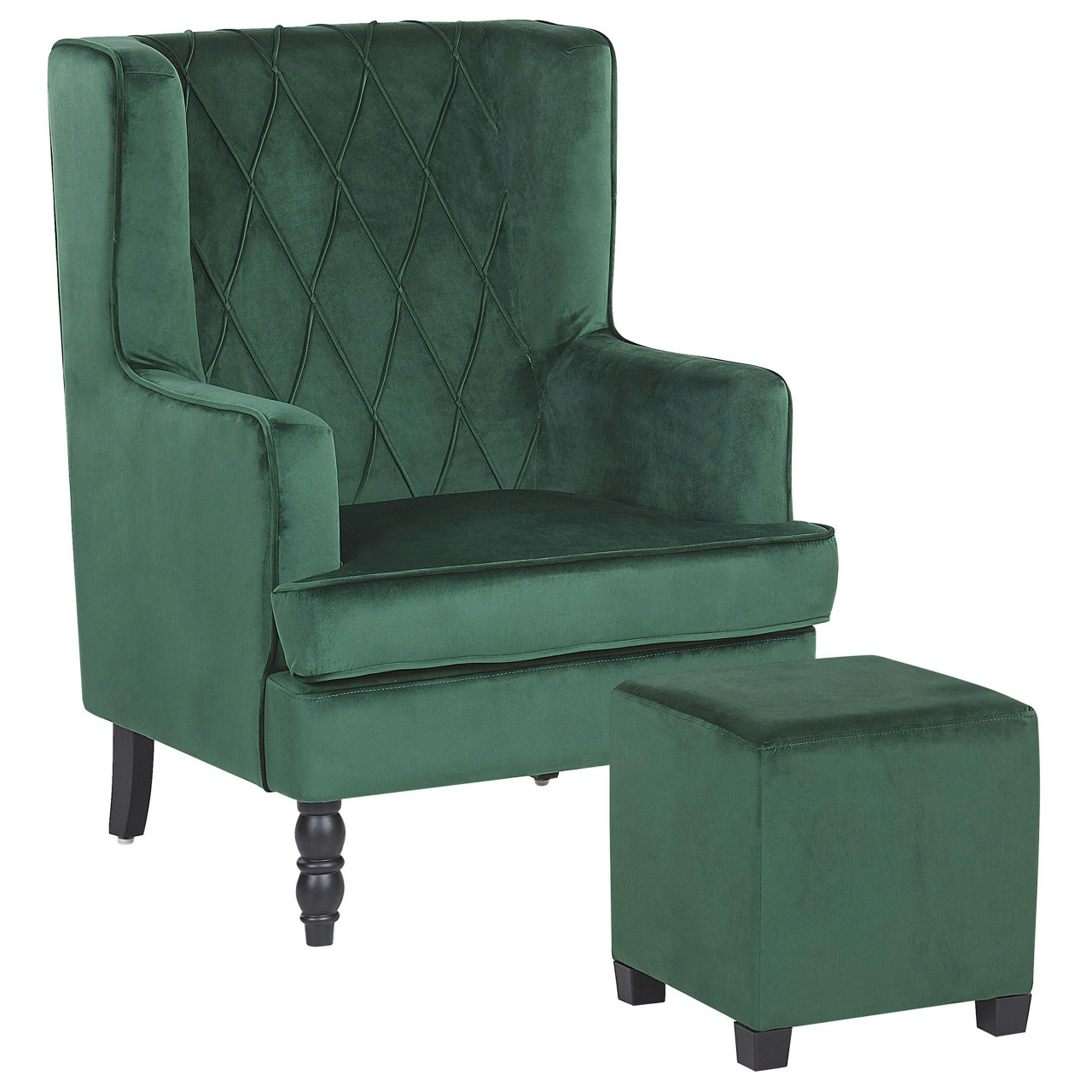 Butaca Sandset terciopelo verde