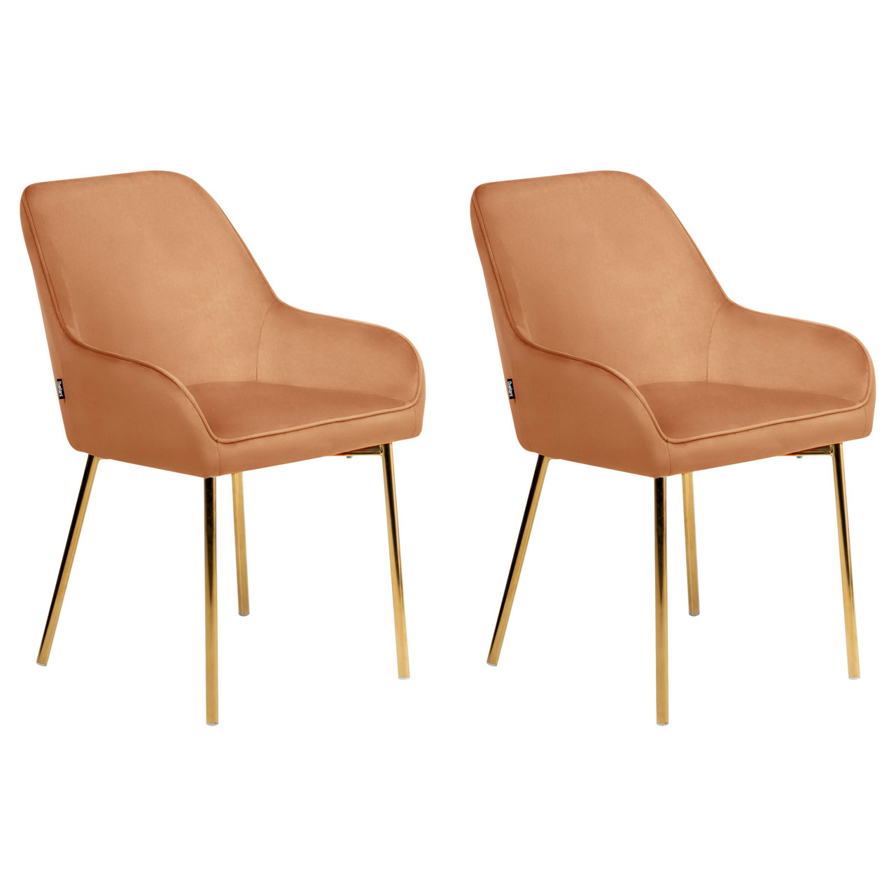 Conjunto de 2 sillas de comedor de terciopelo Loverna