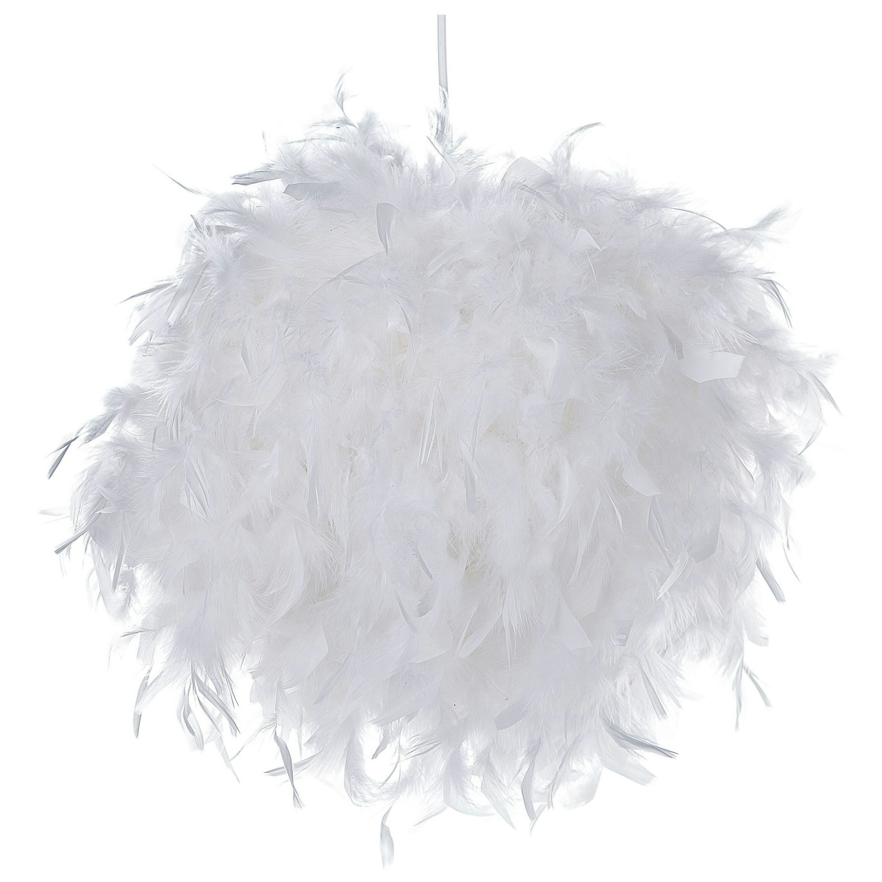 Lámpara colgante Drava plumas blanco