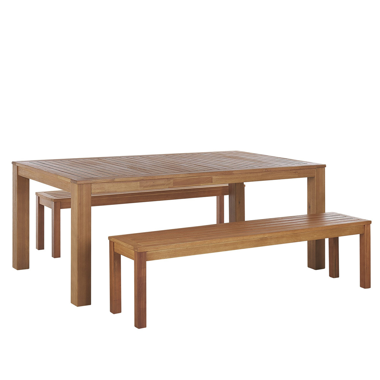Conjunto de comedor Monsano madera de eucalipto aceitada