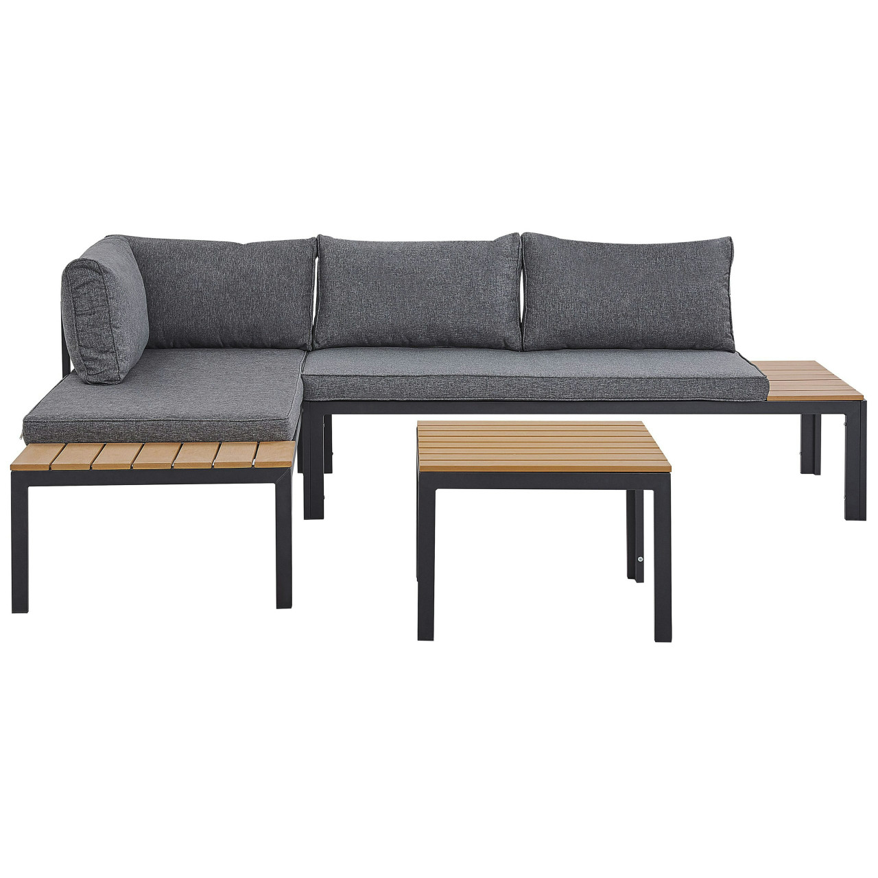 Pienza modular lounge set in plastic wood grey