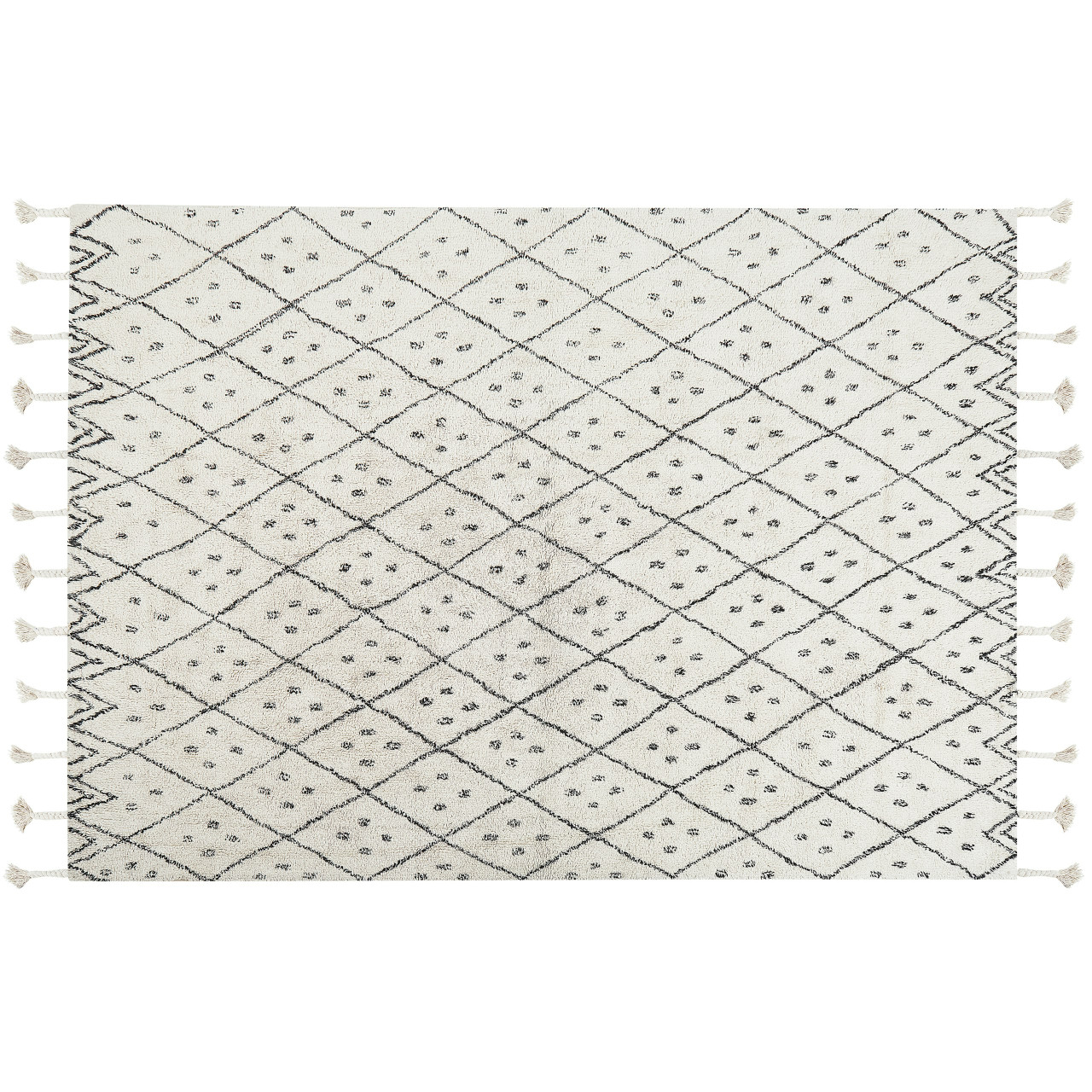 Alfombra Agadir de algodón con flecos 160 x 230