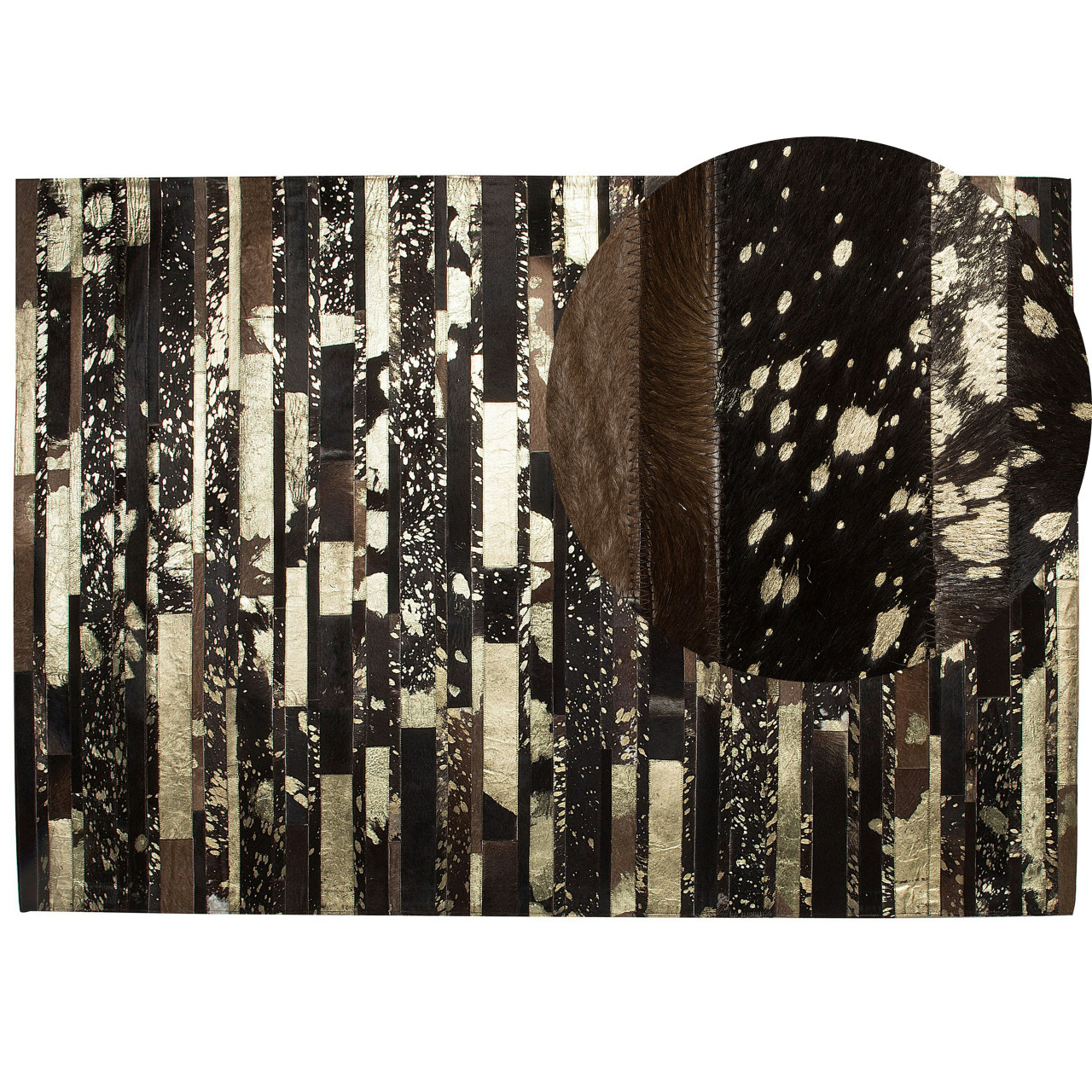 Artvin Patchwork Cowhide Rug