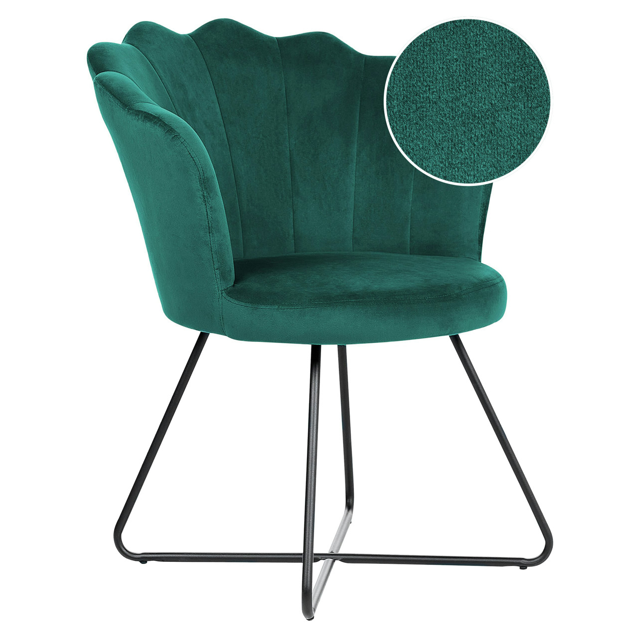 Lovelock Velvet Armless Armchair Green