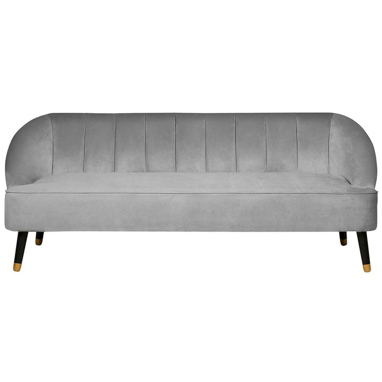 Alsvag 3-seater velvet sofa grey