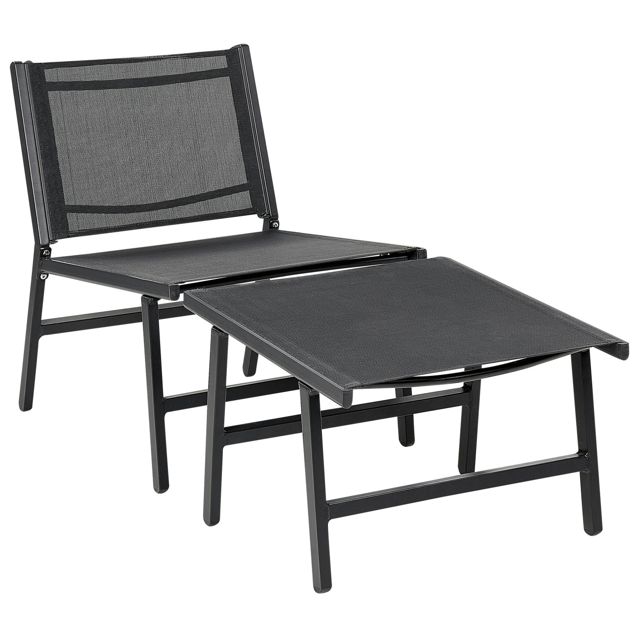 Silla de jardín Marceddi en textil entrelazado con estructura de aluminio