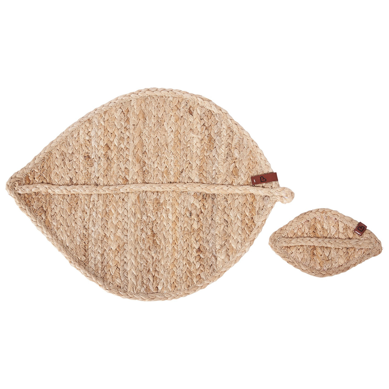 Set Pepperleaf de individuales y posavasos en yute