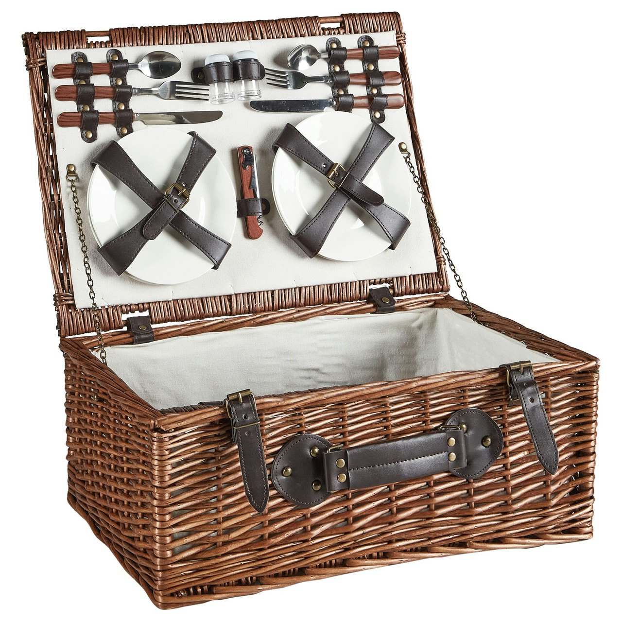 Cesta de picnic Pruneau de mimbre y sauce con bolsa térmica