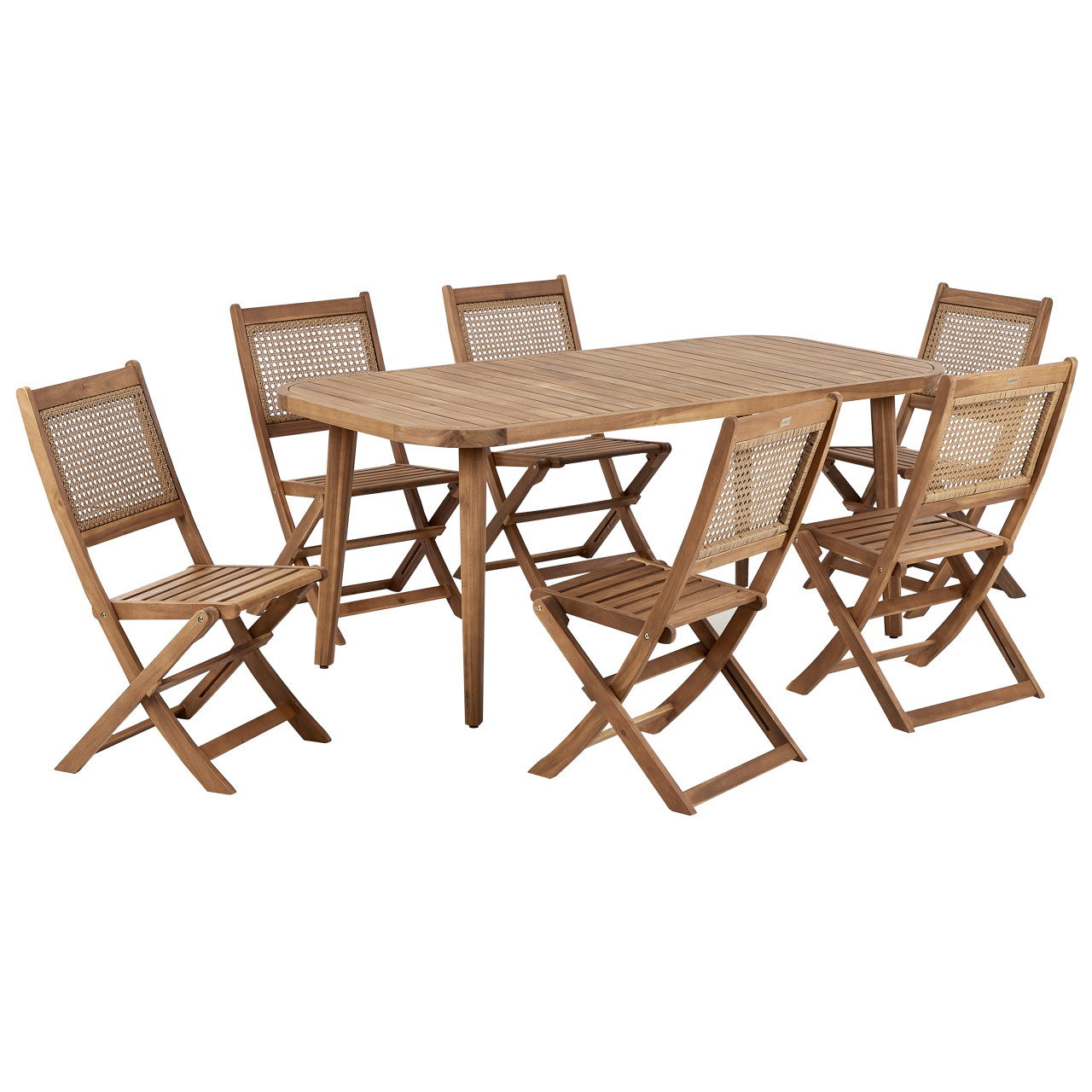 Paraggi acacia outdoor dining set for 6