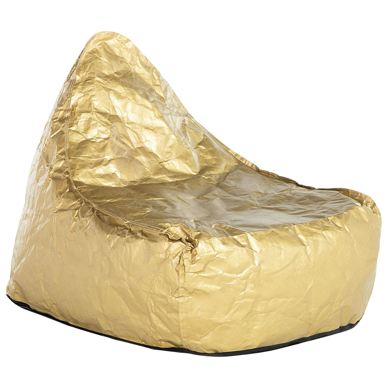 Drop pouffe in synthetic material gold