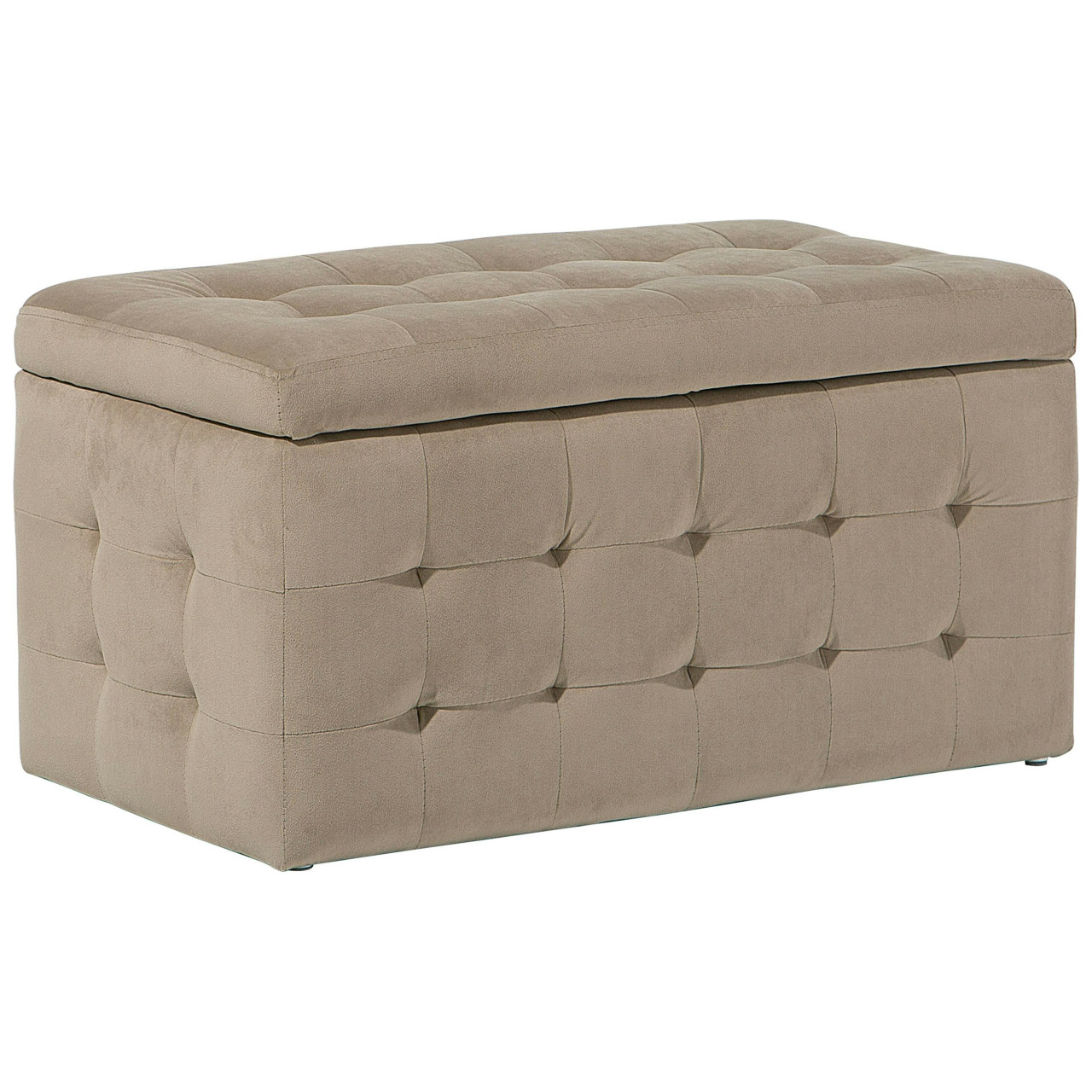 Storage ottoman Michigan velvet brown