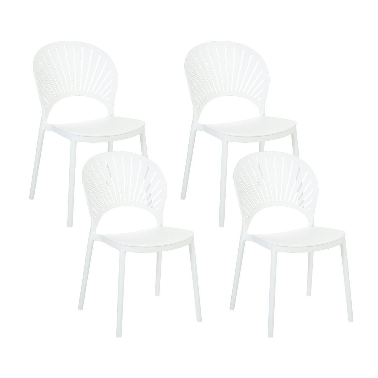 Ostia stackable polypropylene chair white