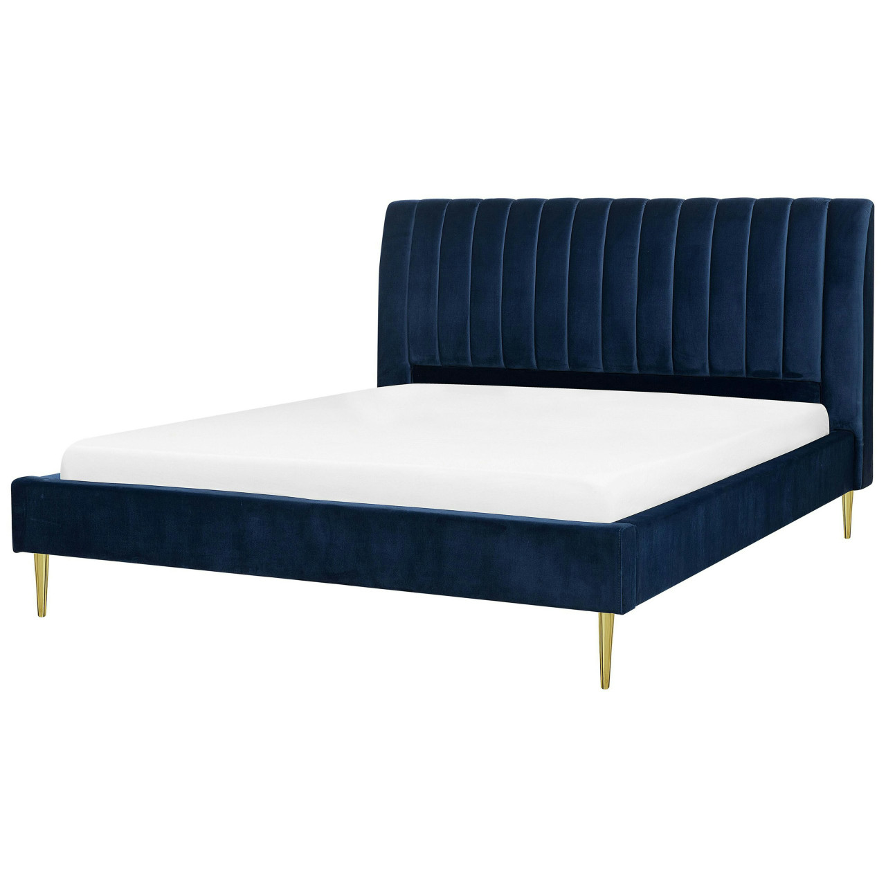 Cama doble Marville en terciopelo