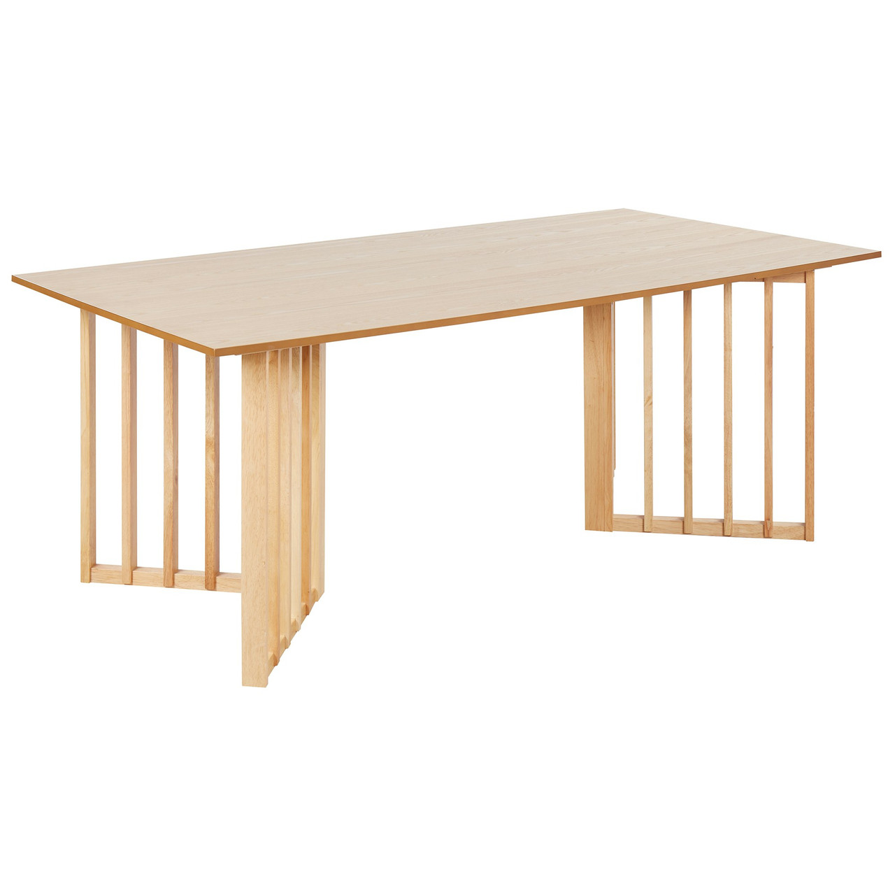 Leandra dining table in MDF with light wood veneer