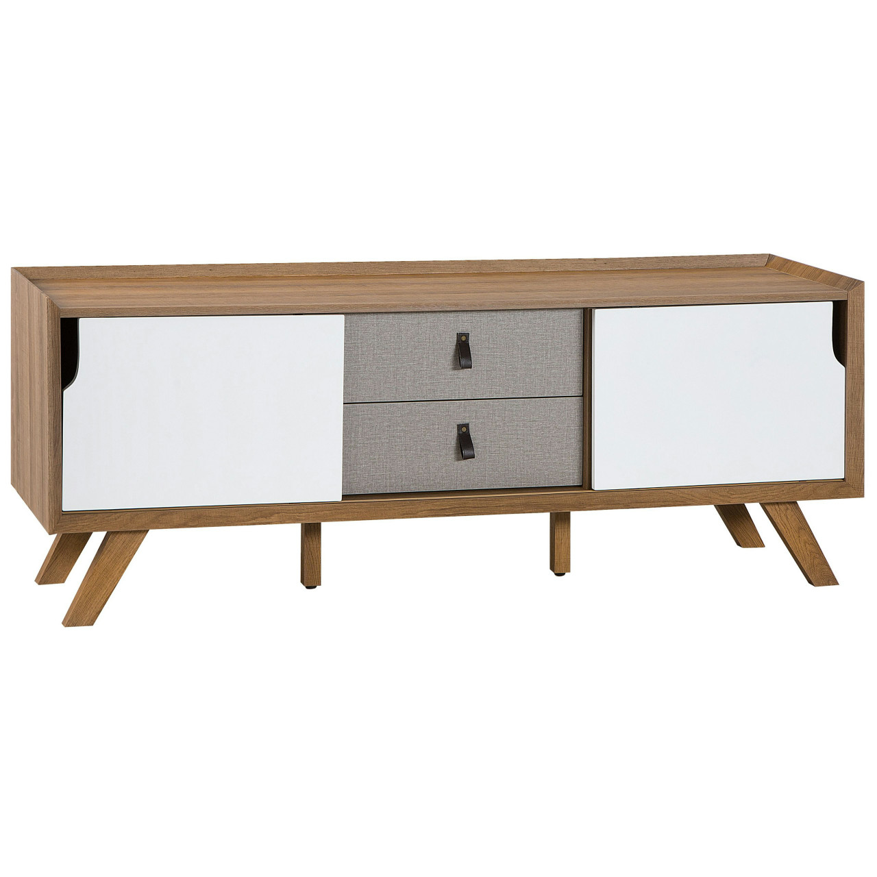 Mueble TV Acton en MDF con patas de pino 147x42x56