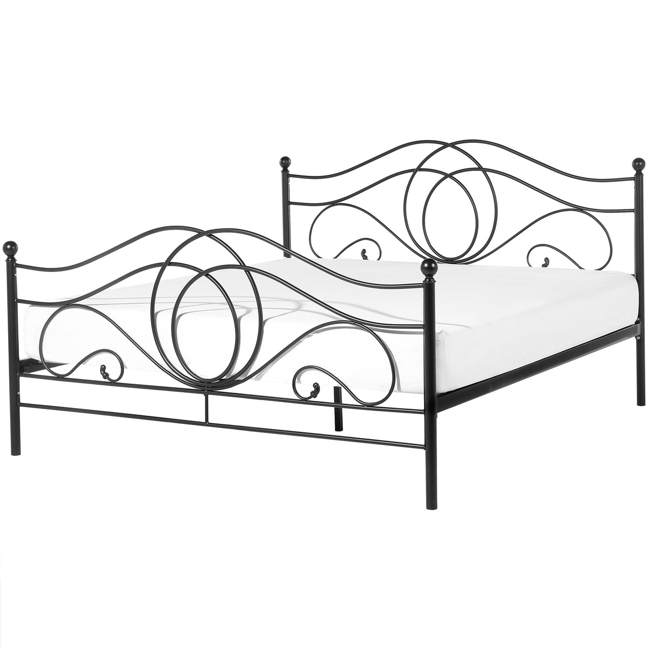 Cama doble Lyra acero negro
