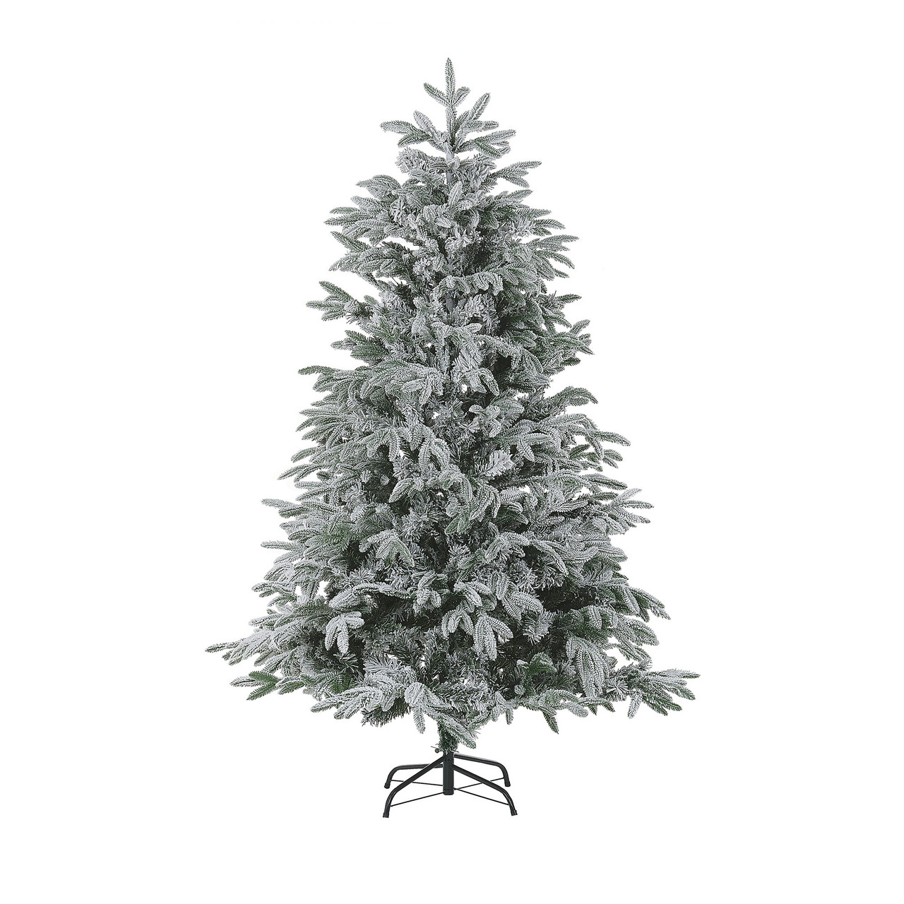 Árbol de Navidad artificial efecto nevado en PVC con base metálica