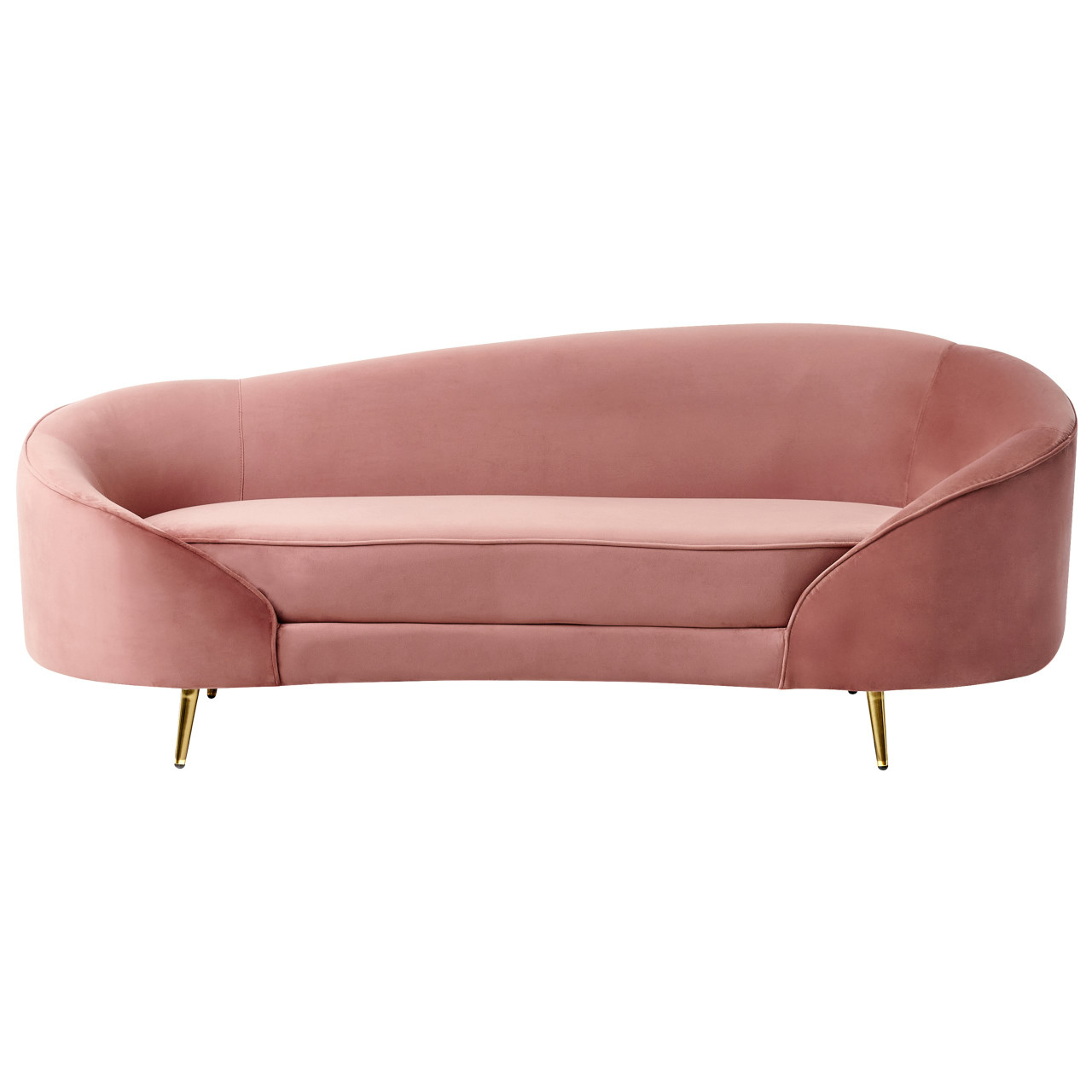 Savar 3-seater sofa in pink velvet
