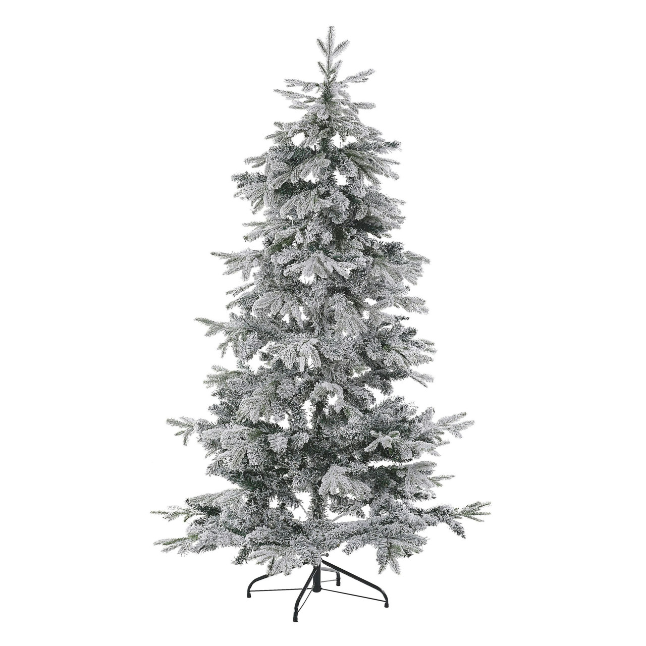 Árbol de Navidad artificial Tomichi con efecto de nieve en material sintético