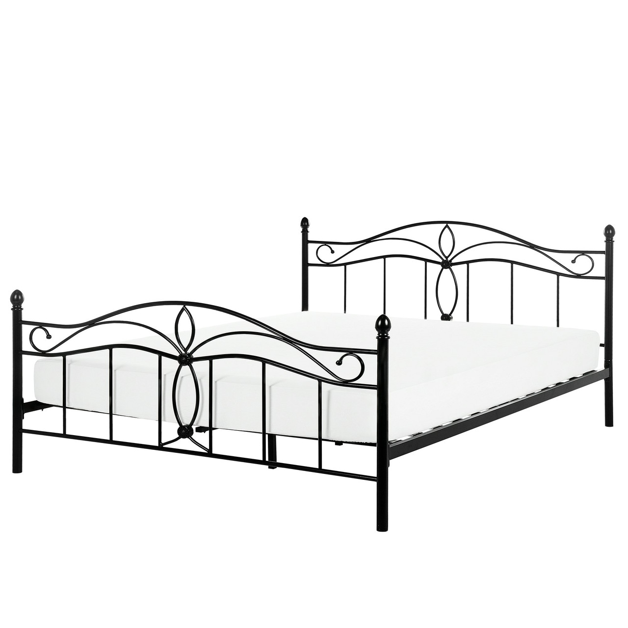 Antlia metal double bed in black steel